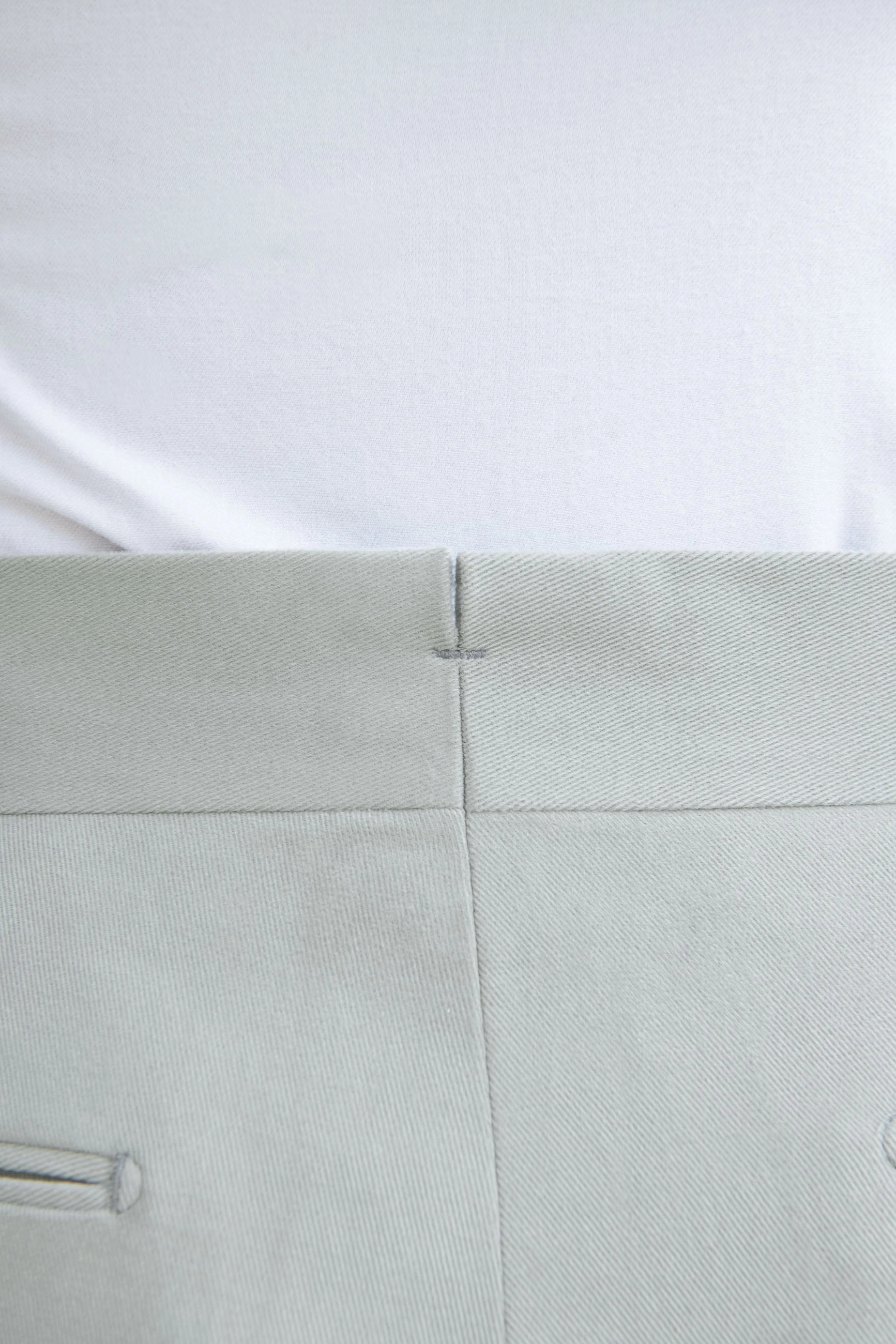 Light grey cotton Soragna trousers - Made in Italy Slim Profile