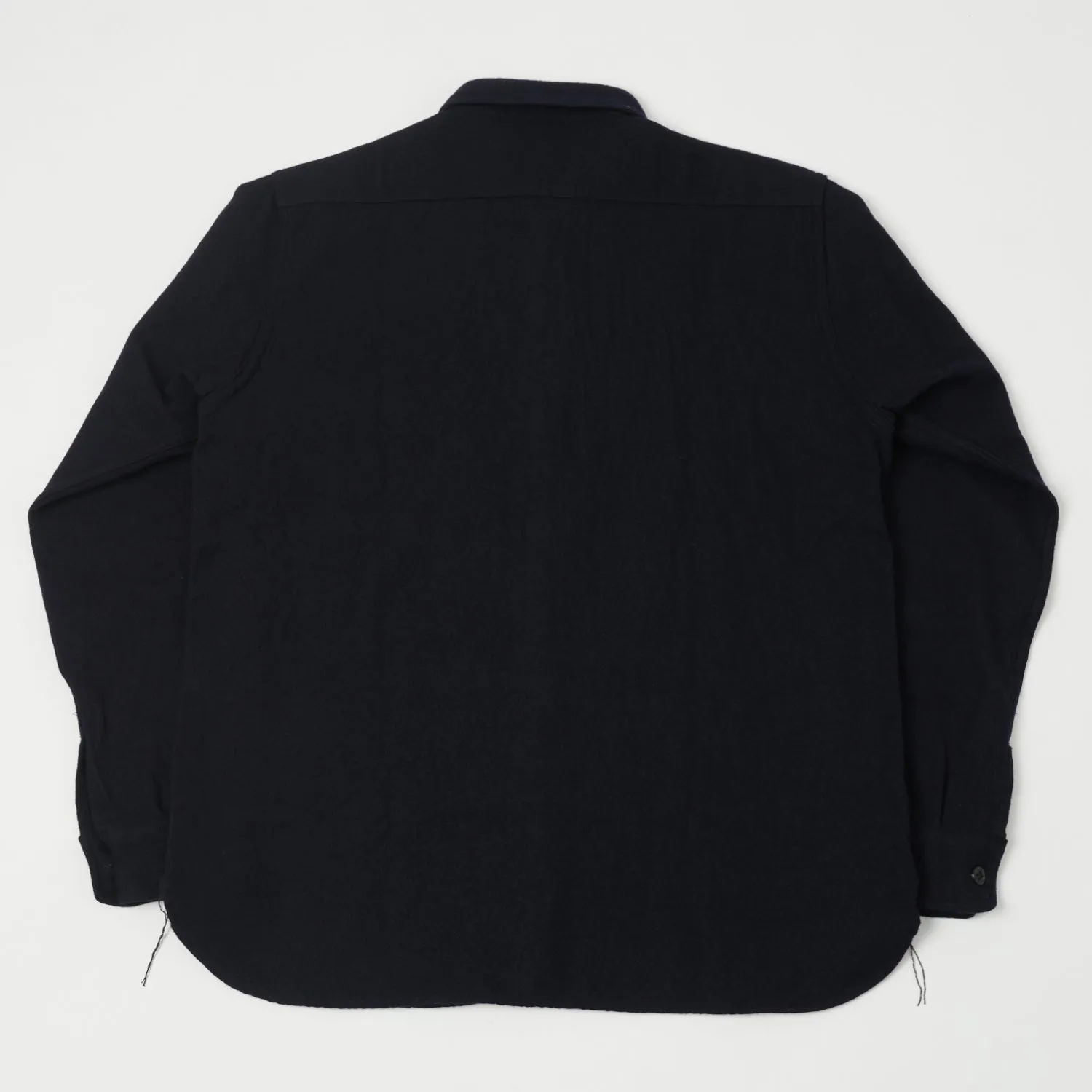 Buzz Rickson's U.S. Navy Wool CPO Shirt - Navy vacation wear Seamless Shoulder Construction