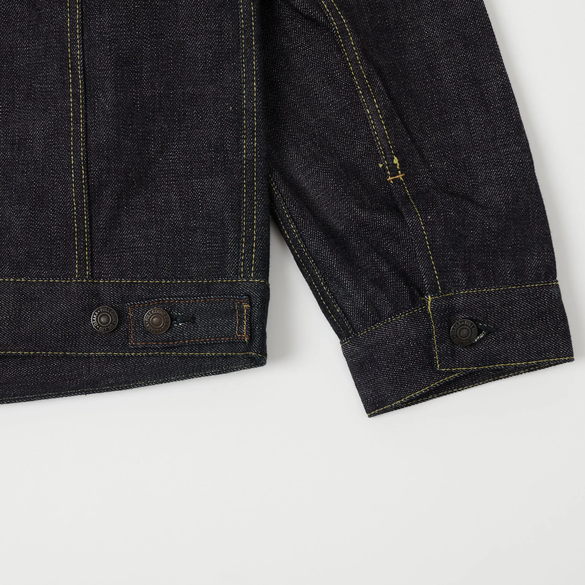 Full Count 2101XX 15.5oz Type III Denim Jacket - Raw Fleece Lined Interior