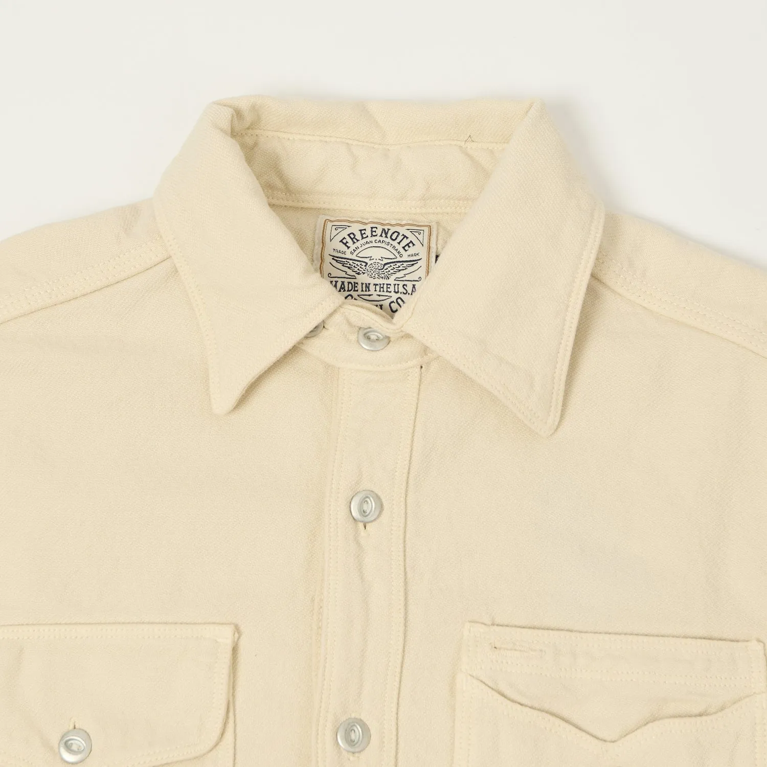 Freenote Cloth 'Lambert' Work Shirt - Natural Soft Material
