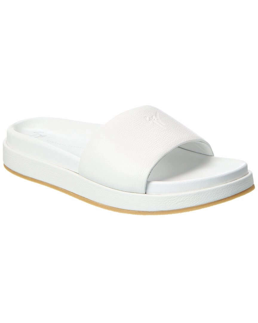 Giuseppe Zanotti Indi 10 Leather Slide Easy Slip On
