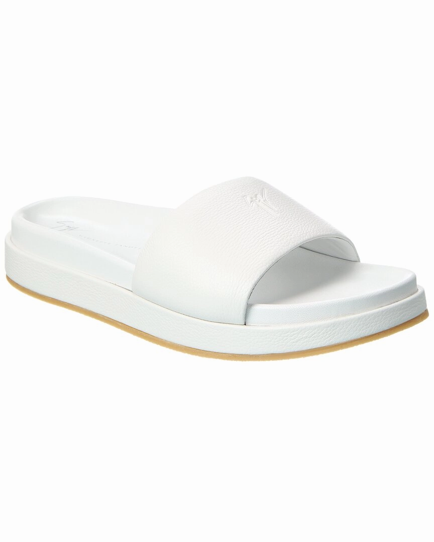 Giuseppe Zanotti Indi 10 Leather Slide Quick Rest Open Design