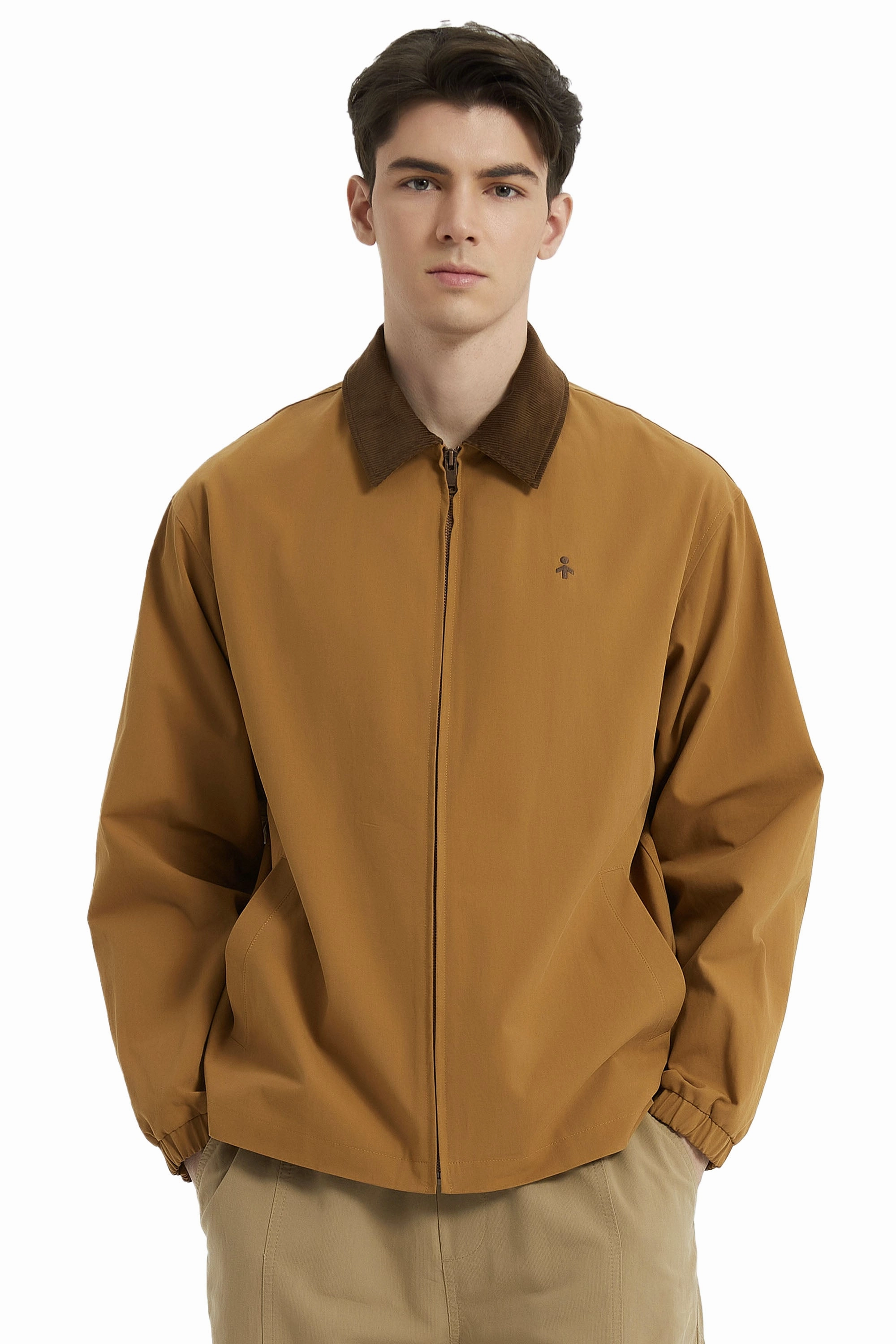 Lightweight Casual Windbreaker Jacket Softshell Fabric Elasticated Waistband