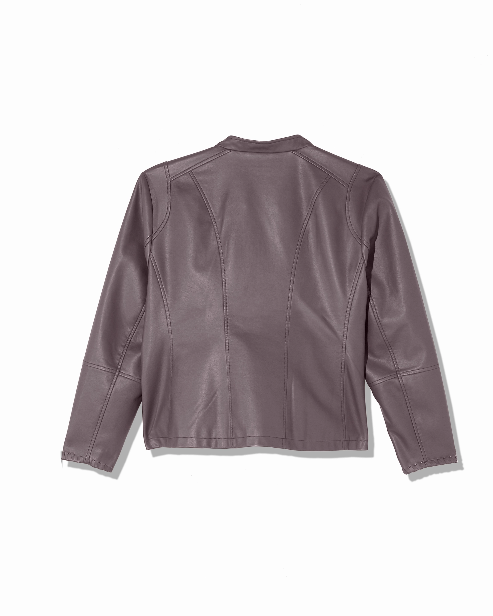 Water-Resistant Layer Sofia Faux Leather Jacket | Charcoal Grey