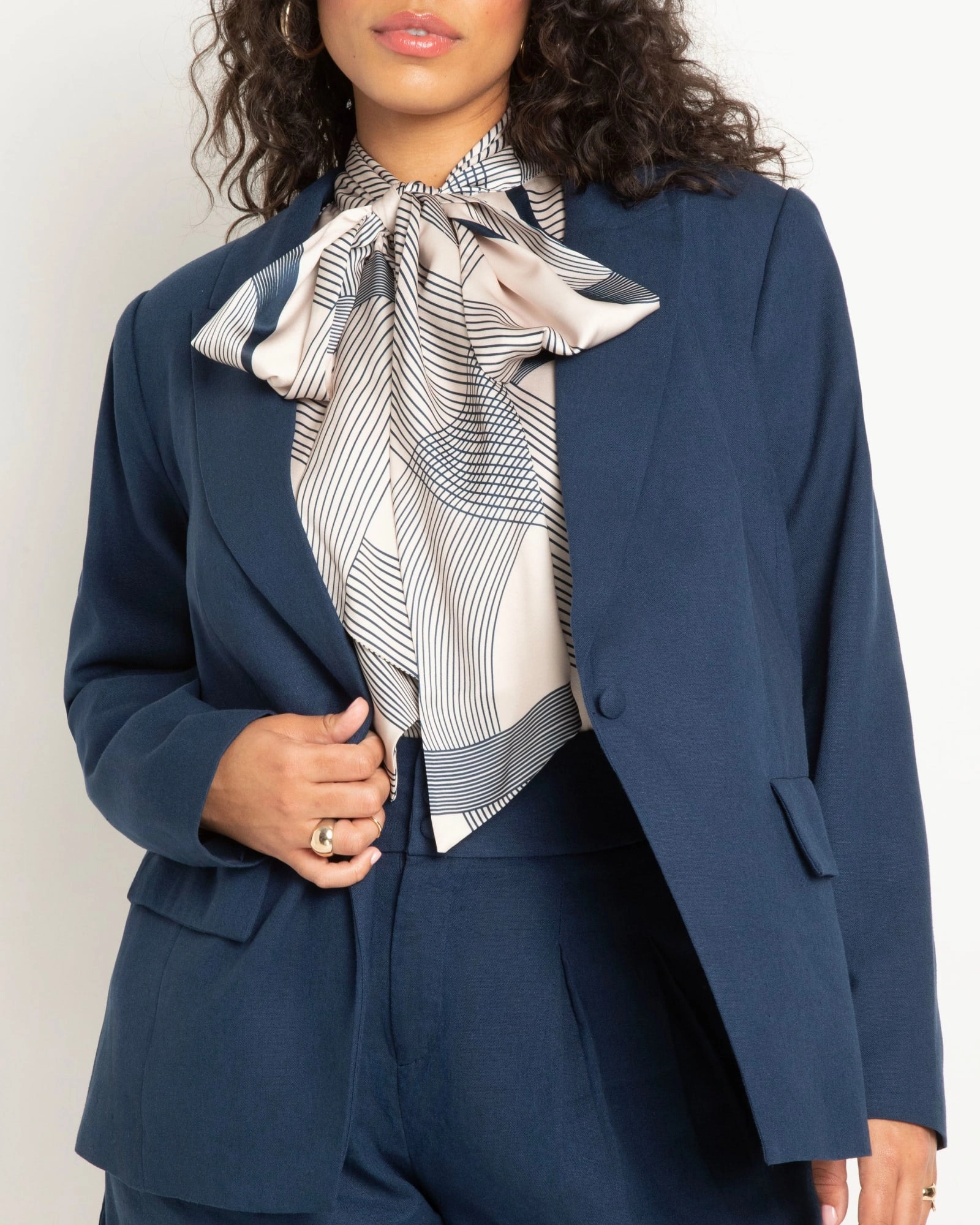 Functional Fit Linen Blend Blazer | Dress Blues