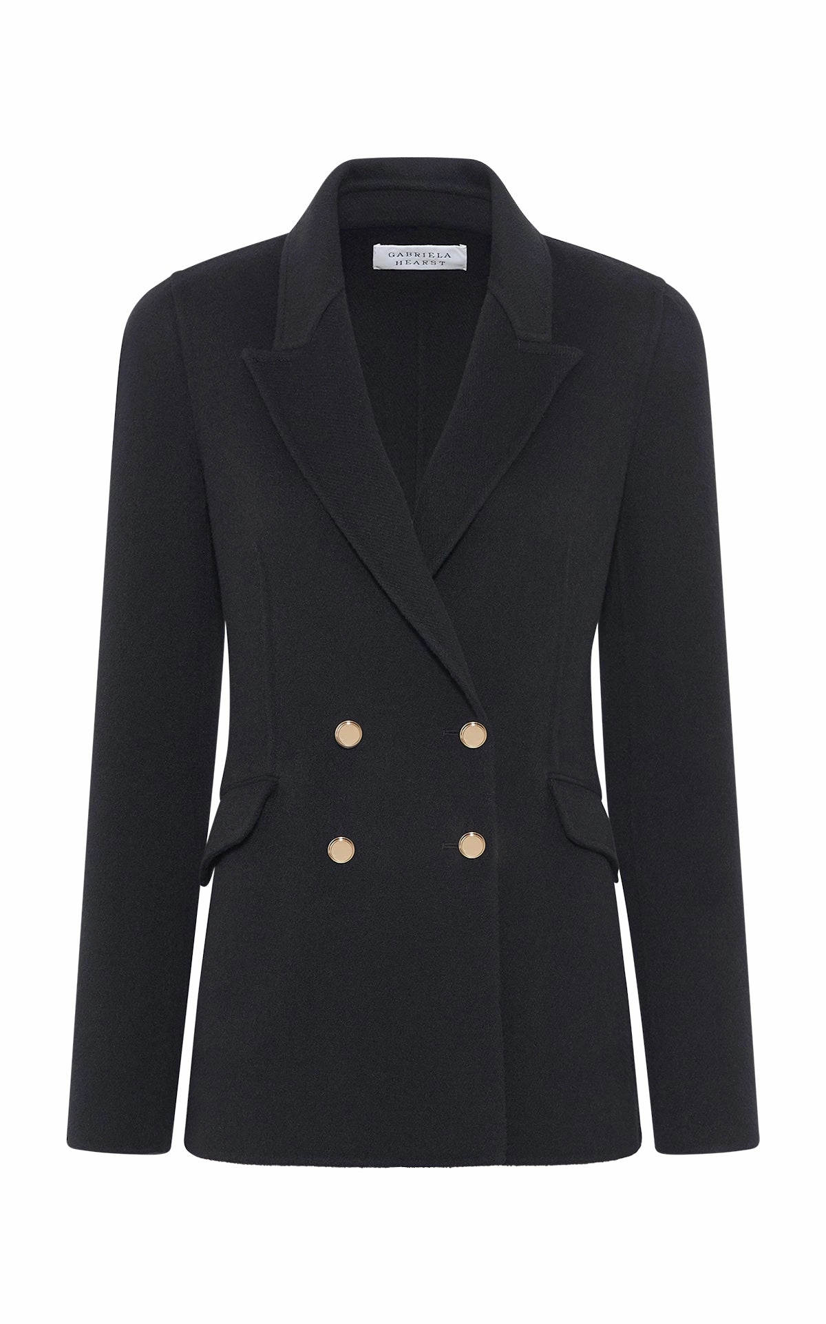Lloyd Blazer in Black Double-Face Recycled Cashmere Relaxed Layers