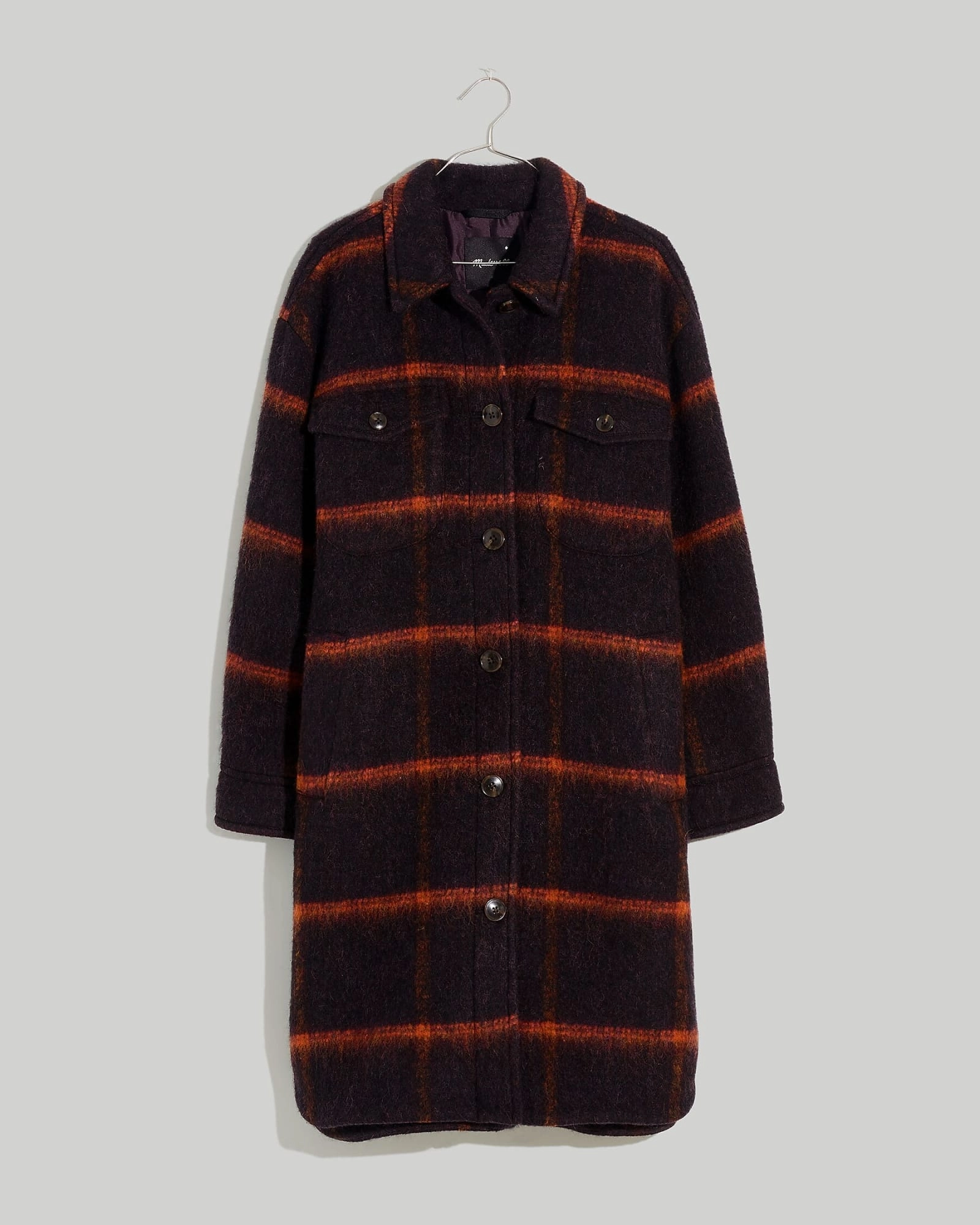 Long Wool Shirt Jacket | Spiced Raisin painters