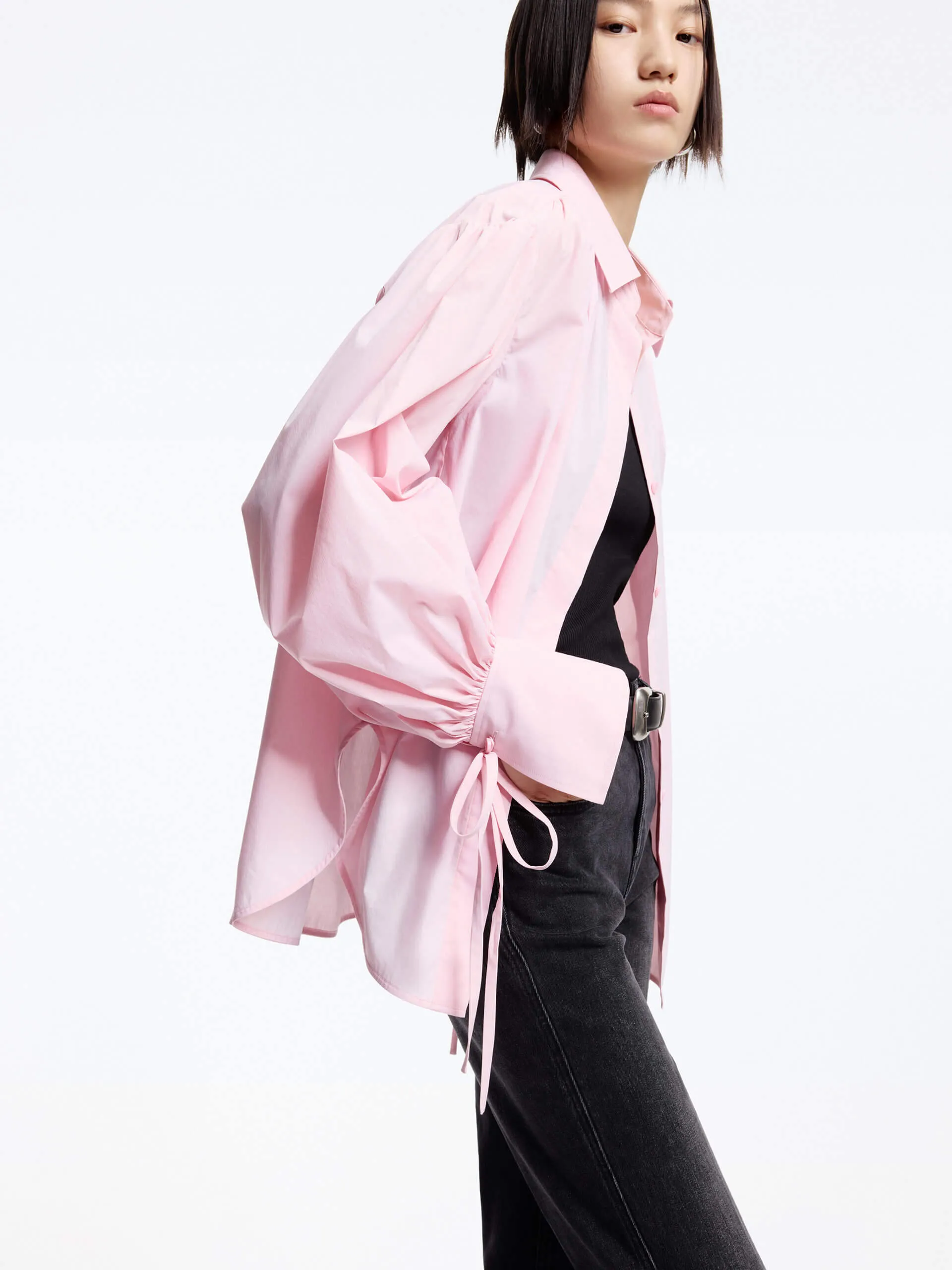 Loose Puff Sleeves Shirt Trendy Comfort