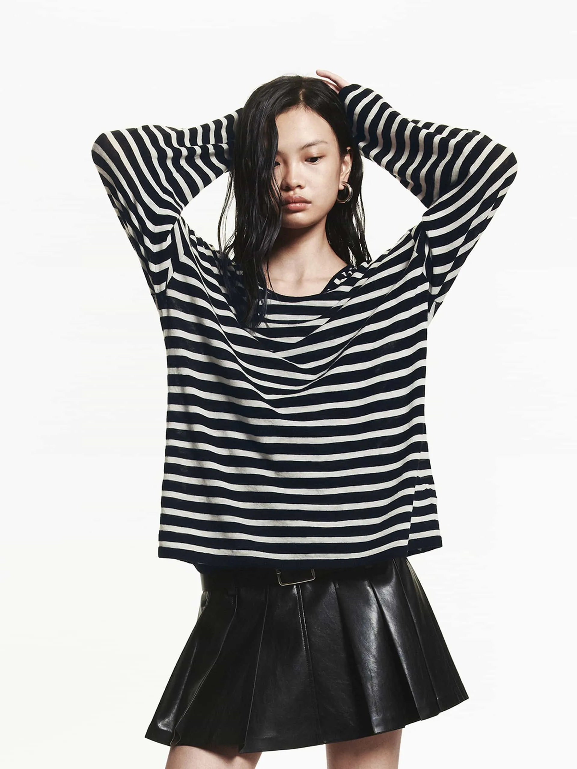 Loose Wool Sweater with Tank Cozy Stretch Fit Lightweight Thermal