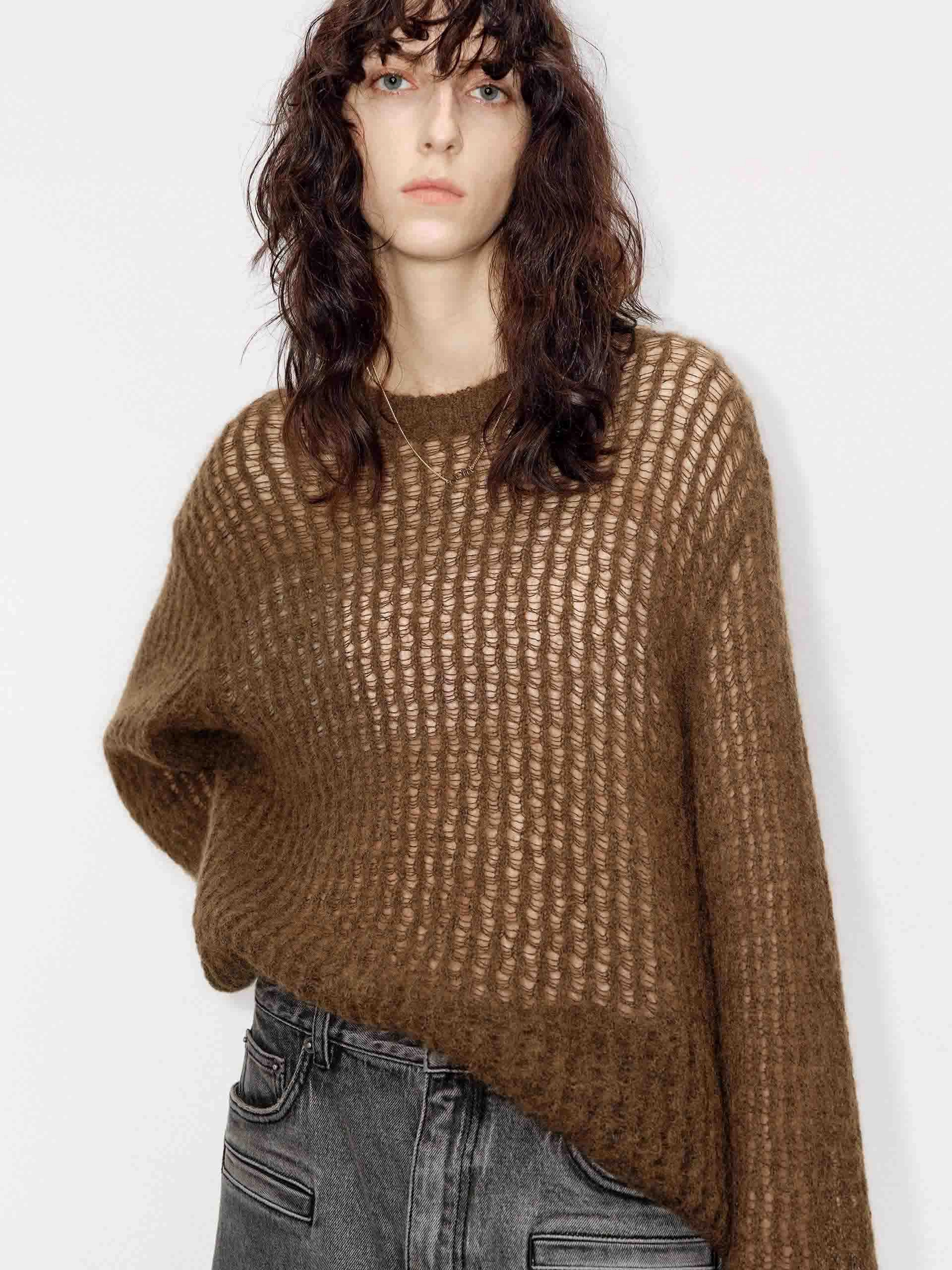 Cozy and Soft slim fit Loose Crochet Knit Sweater