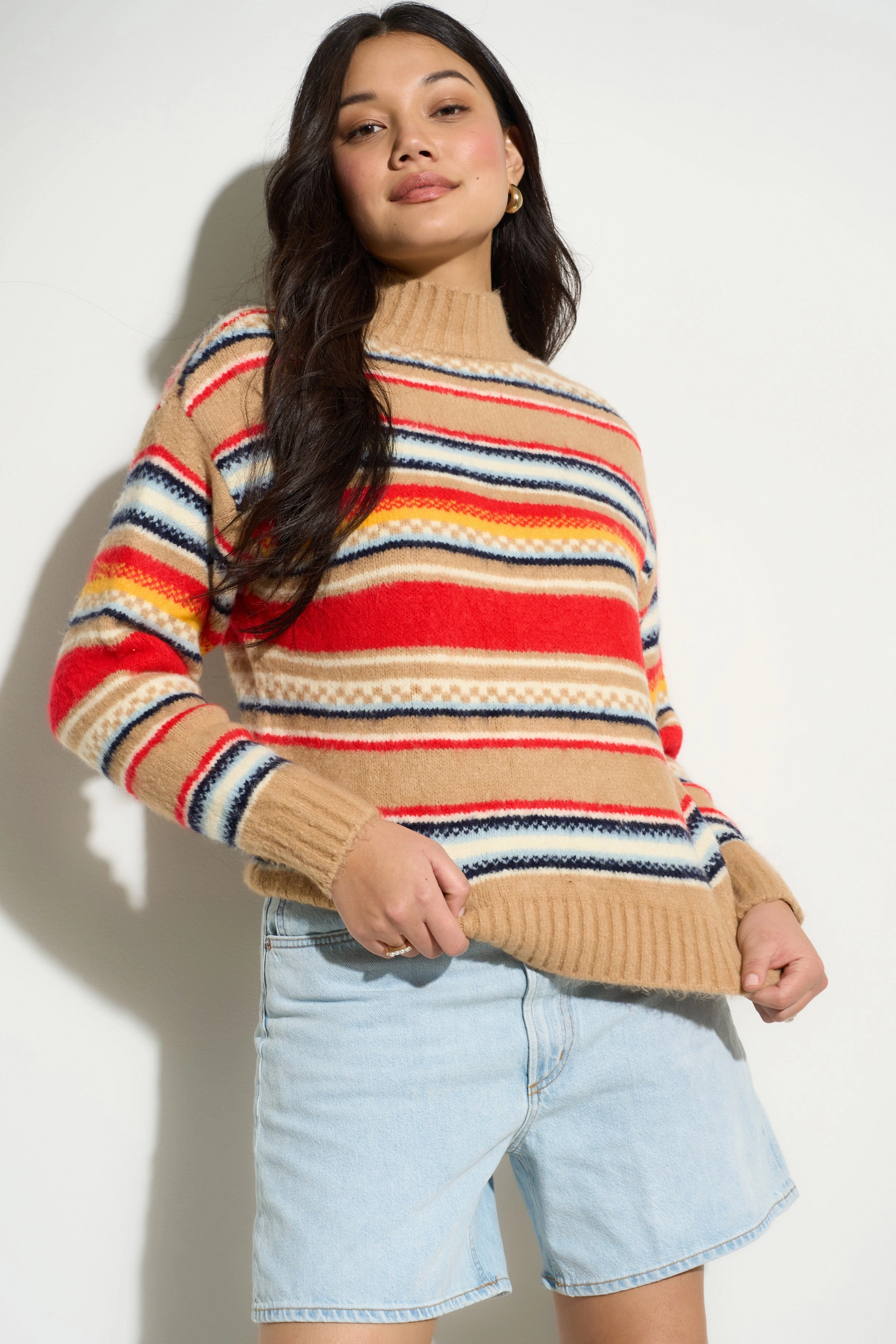 Casual Ease Lora Turtleneck - Sand