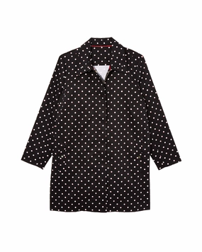 Perforated Details Foxgloves Printed Stretch Jacket | Black