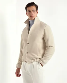 Off-white bomber jacket - Made in Italy Designer Inspired