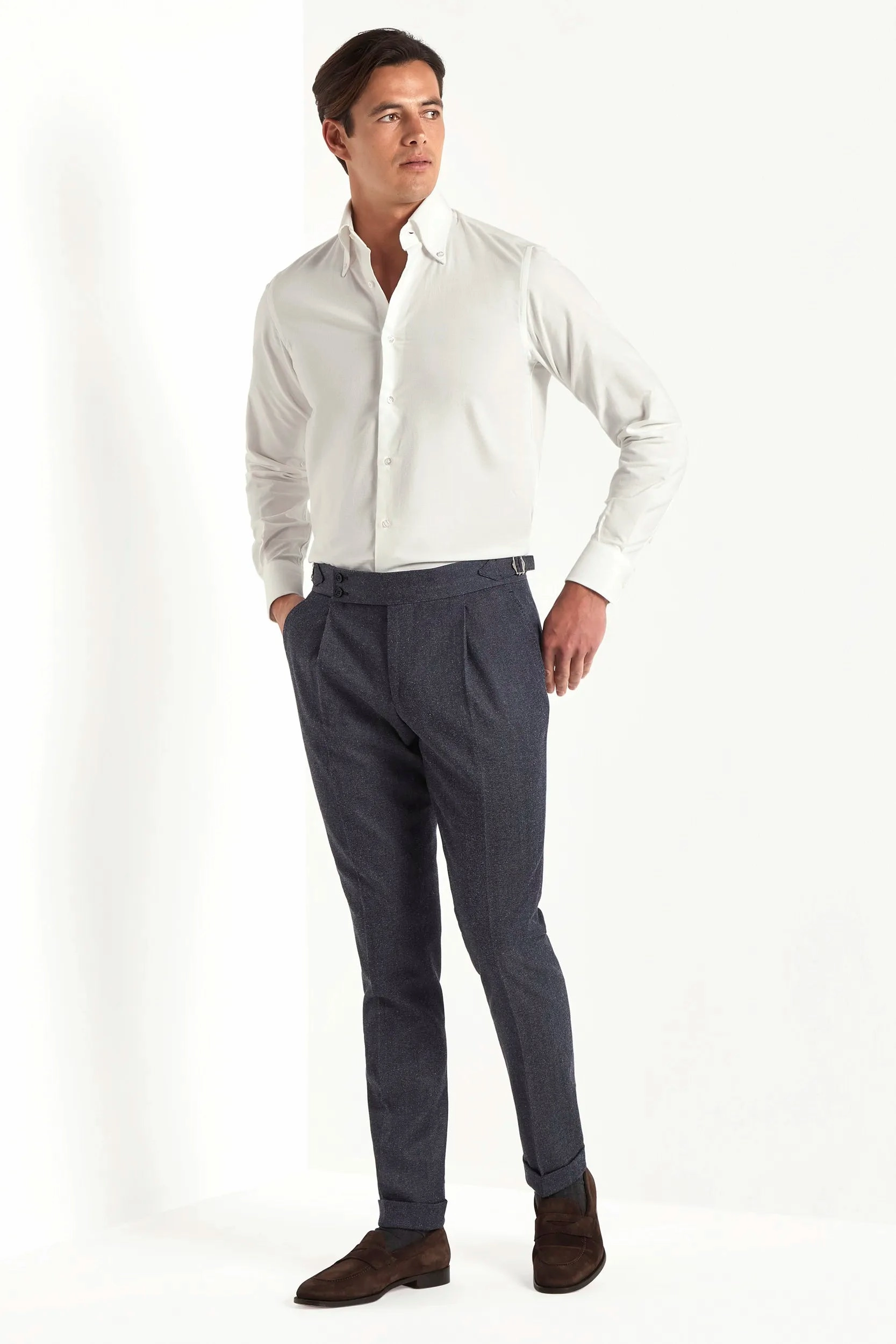 Stable Shape Temperature Regulating Luxury Denim Soragna trousers - Made in Italy