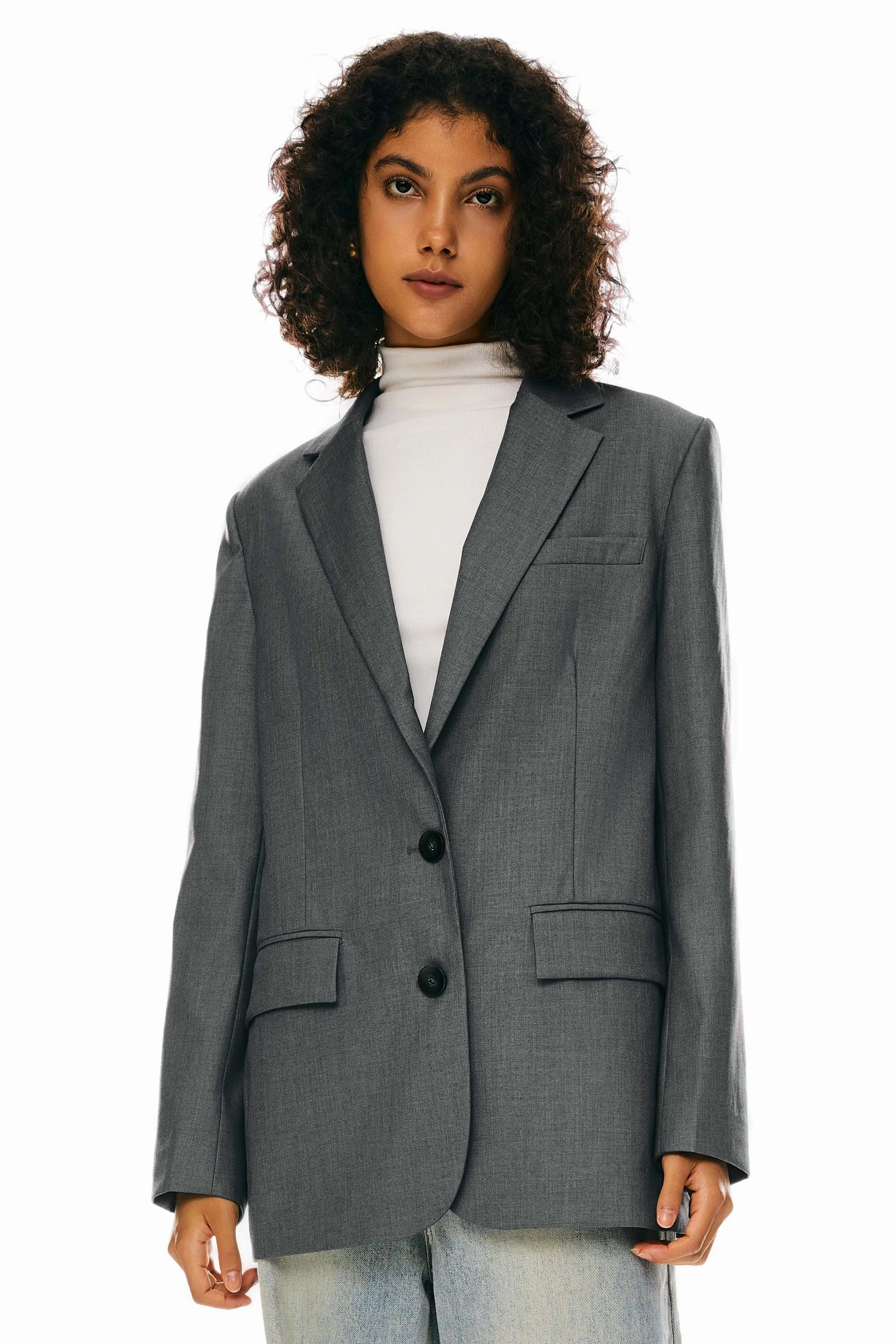 Long Sleeve Work Blazer Casual Business Work-Ready Fit