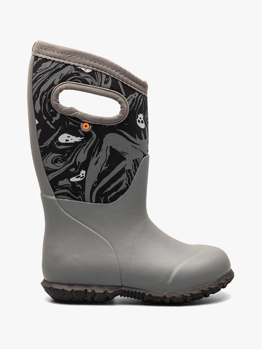 Bogs Boots Big Kid M York Scary Gray Multi Waterproof Rain Pull On JOBB1846 EverydayUse Breathable Urban Traveler