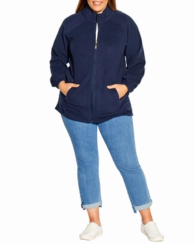 Lyla Polar Fleece Zip Up | Navy Compete