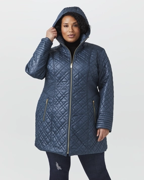 Mackenzie Quilted Coat | Azure Blue High Visibility Accents