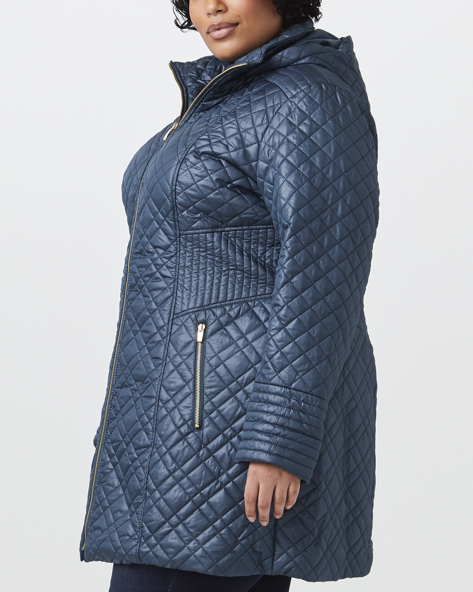 Trail Use Speak Mackenzie Quilted Coat | Azure Blue