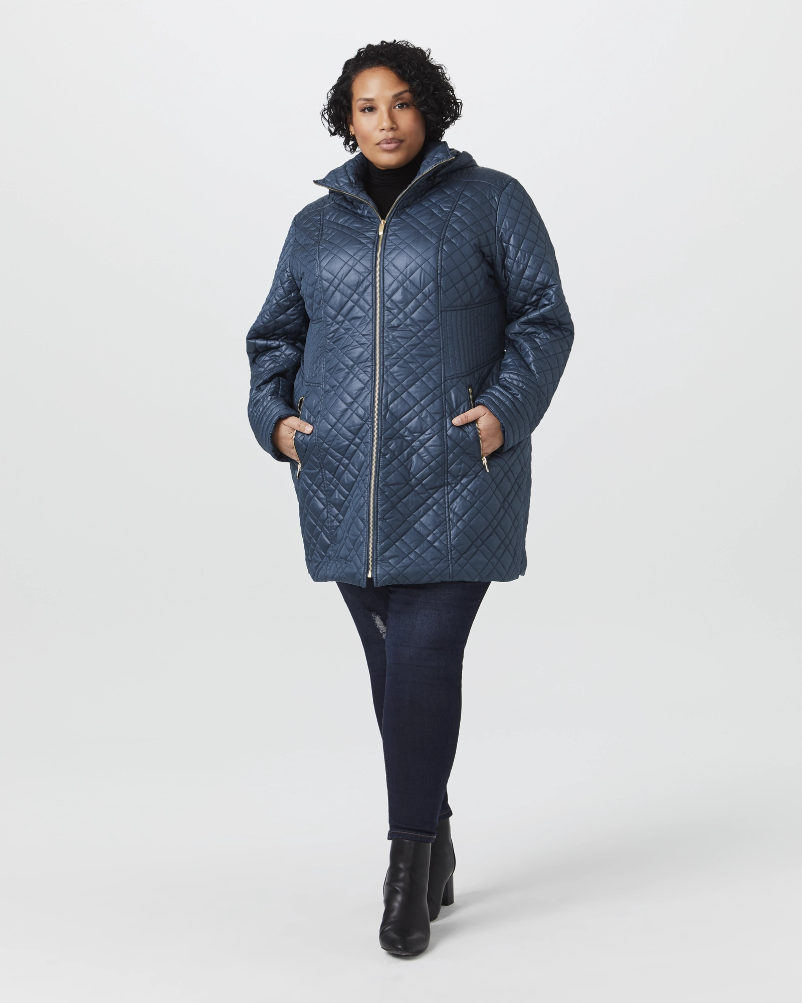 Mackenzie Quilted Coat | Azure Blue Urban Look