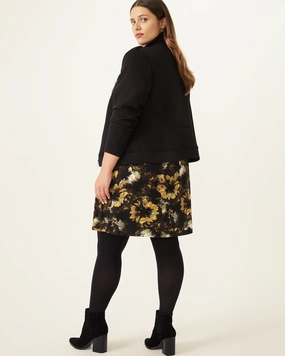 Magda Knit Moto Jacket | Black Durable Outer Layer