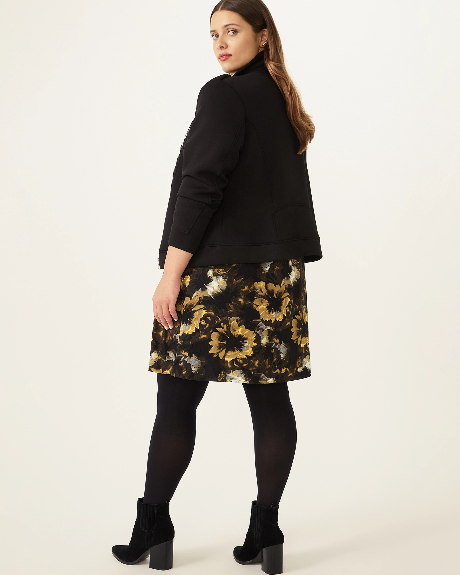 Magda Knit Moto Jacket | Black Durable Outer Layer