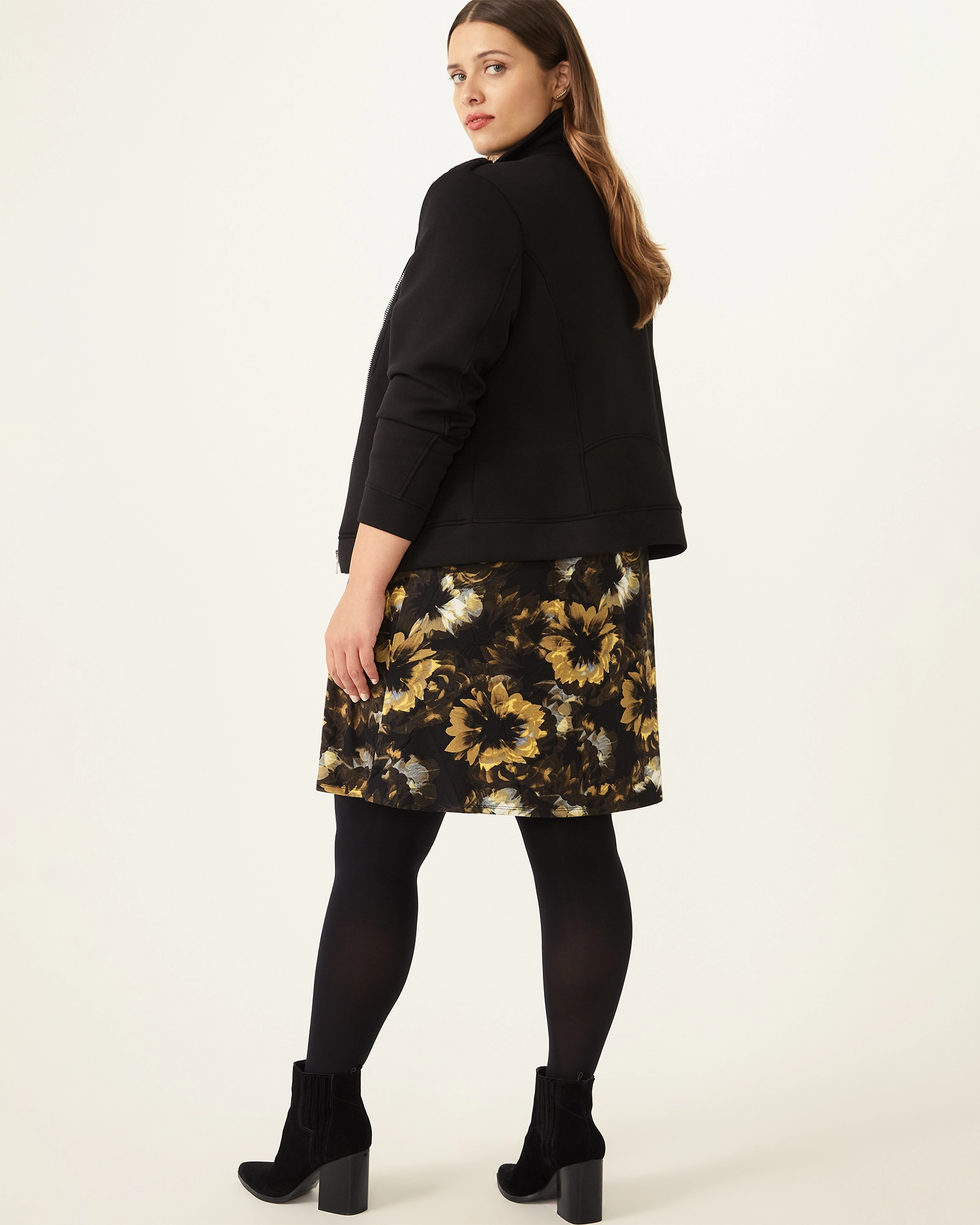 Magda Knit Moto Jacket | Black motorcycle