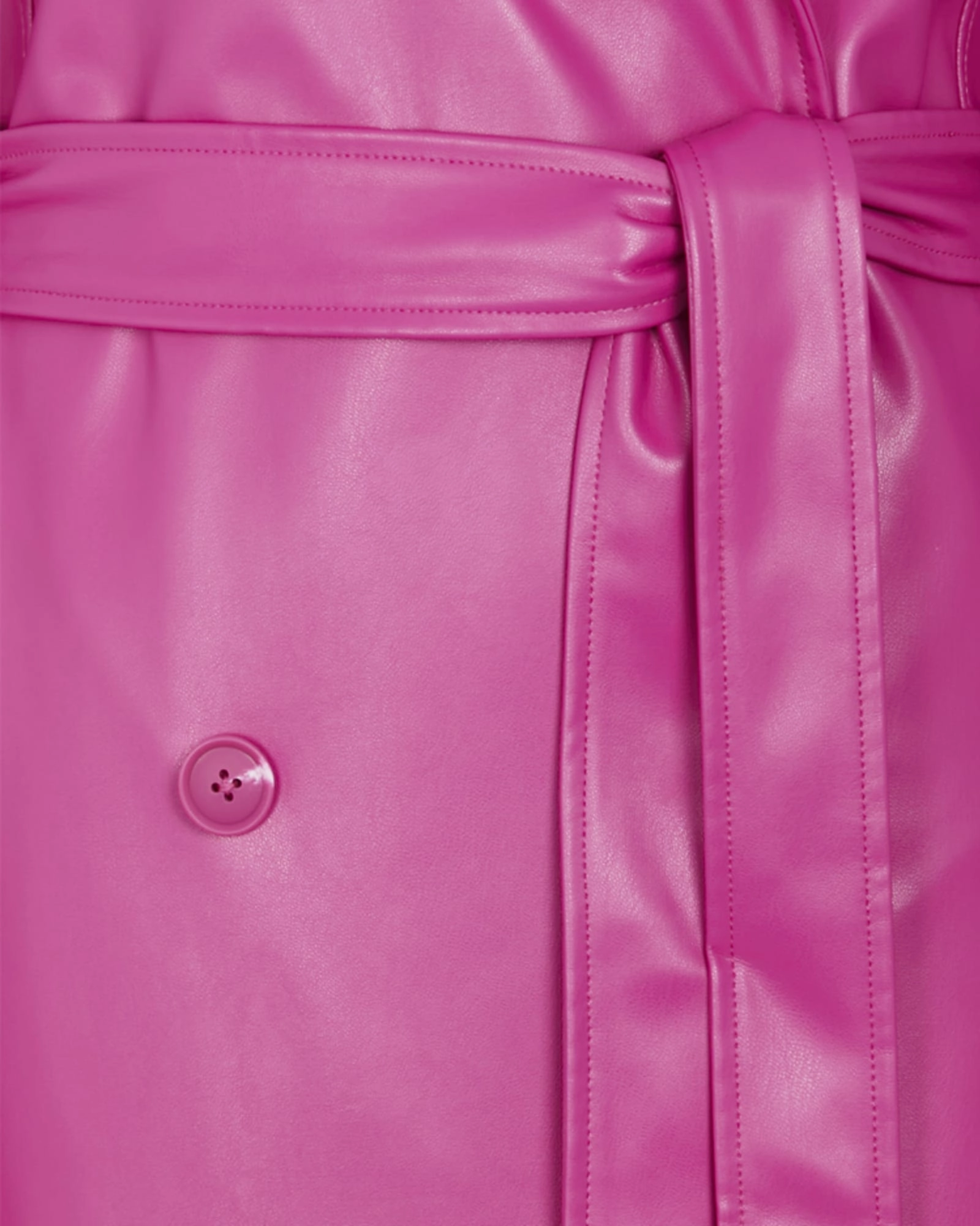 monochromatic Trunk Magenta Vegan Leather Trench | Pink
