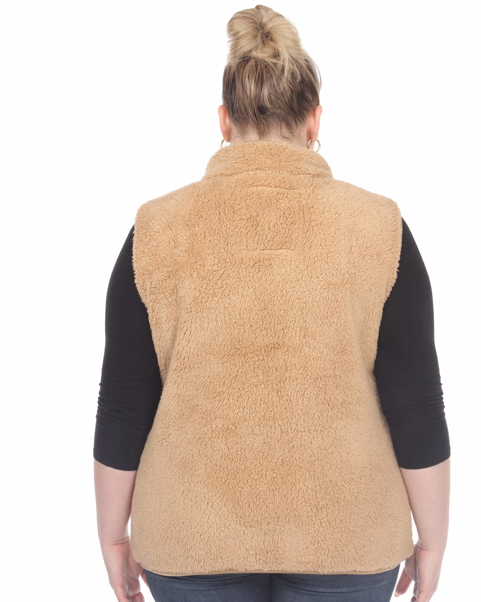 Weather Fit high-end Zip up sherpa vest | Camel