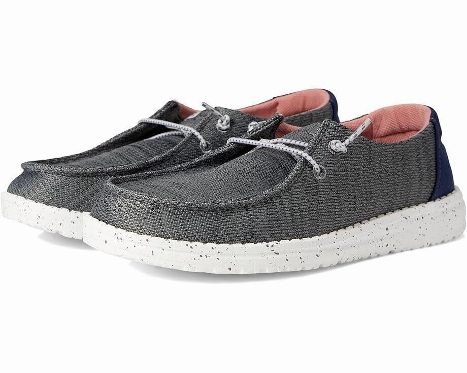 Enhanced Durability Hey Dude Wendy Sport Mesh Little Kids Girls Size US 13 Navy Casual Shoes FZP583