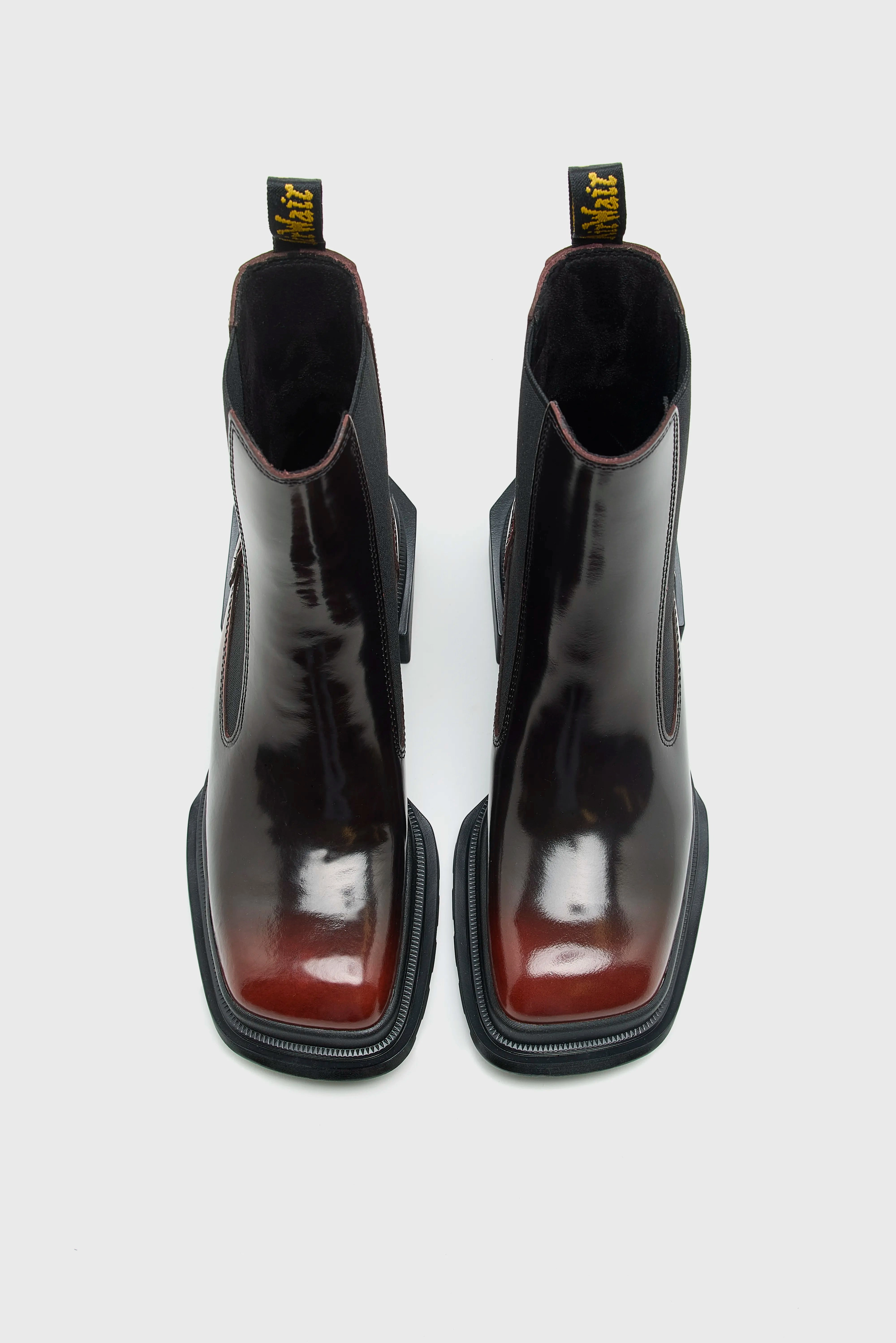 Insulated Comfort Maybole Square Toe Leather Chelsea Boots for Women (252 / W / RED)