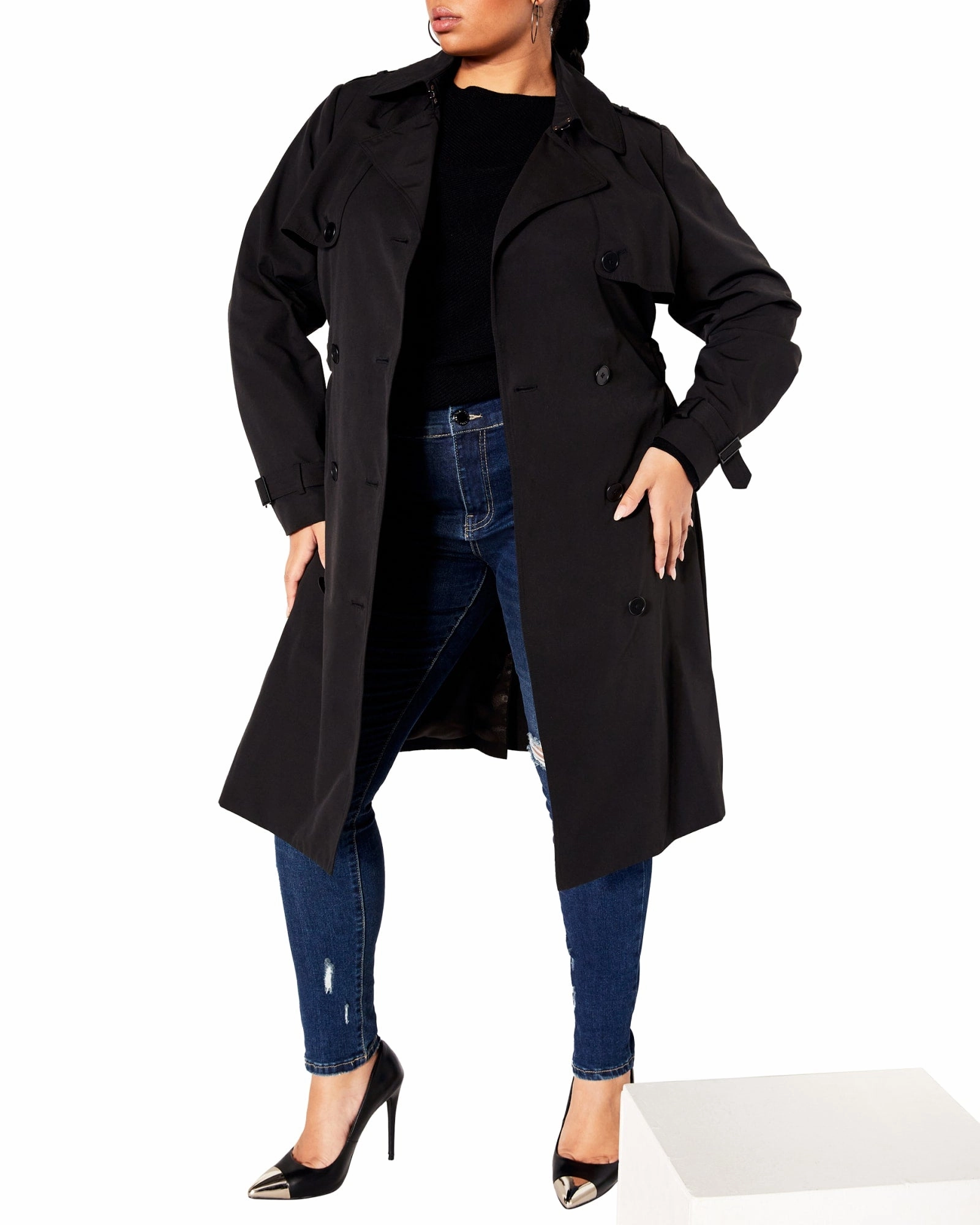 Melanie Utility Trench | Black Lotion