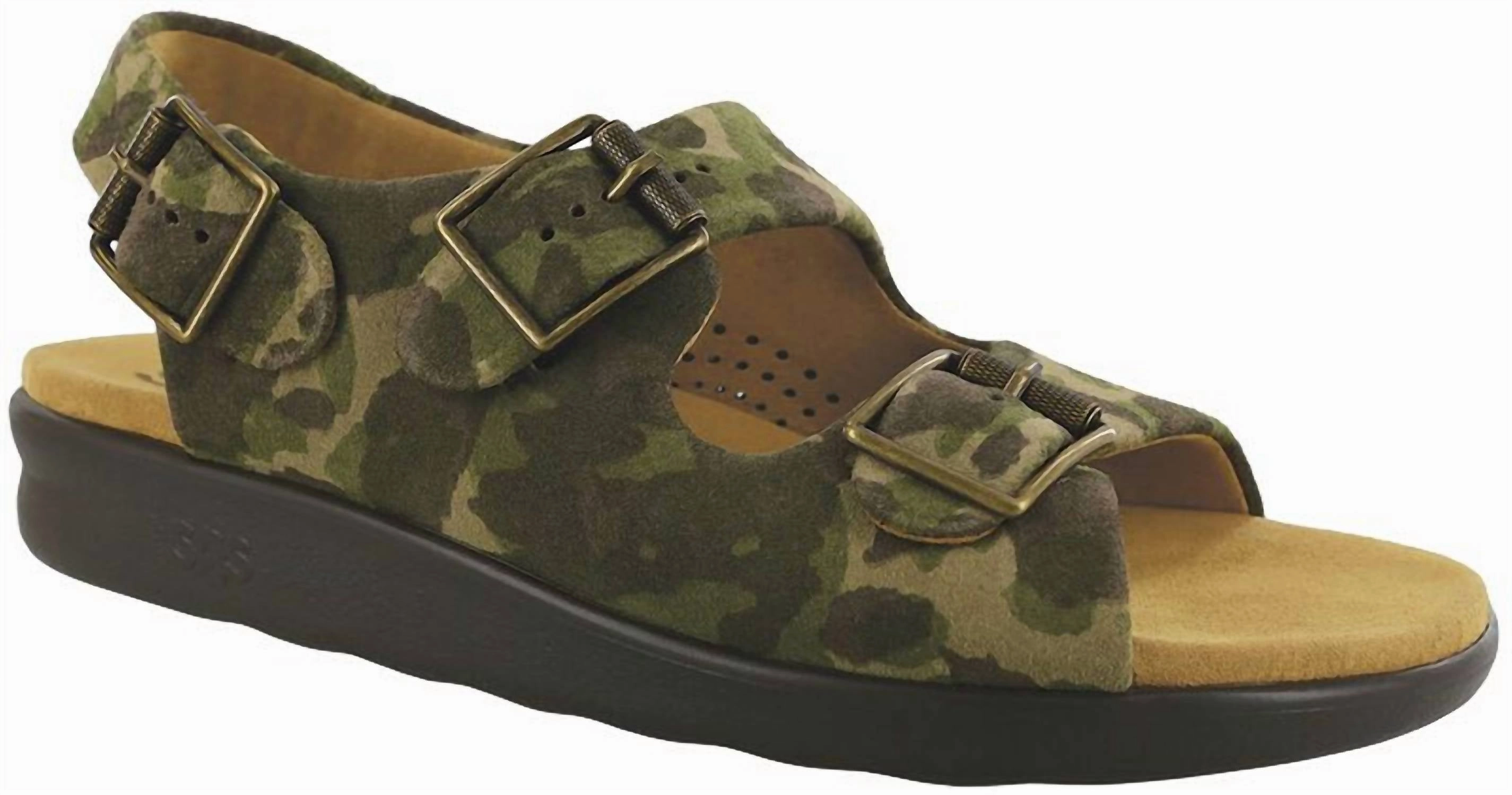 Contoured Foot Shape Leisure Life Men's Bravo Heel Strap Sandal In Camo