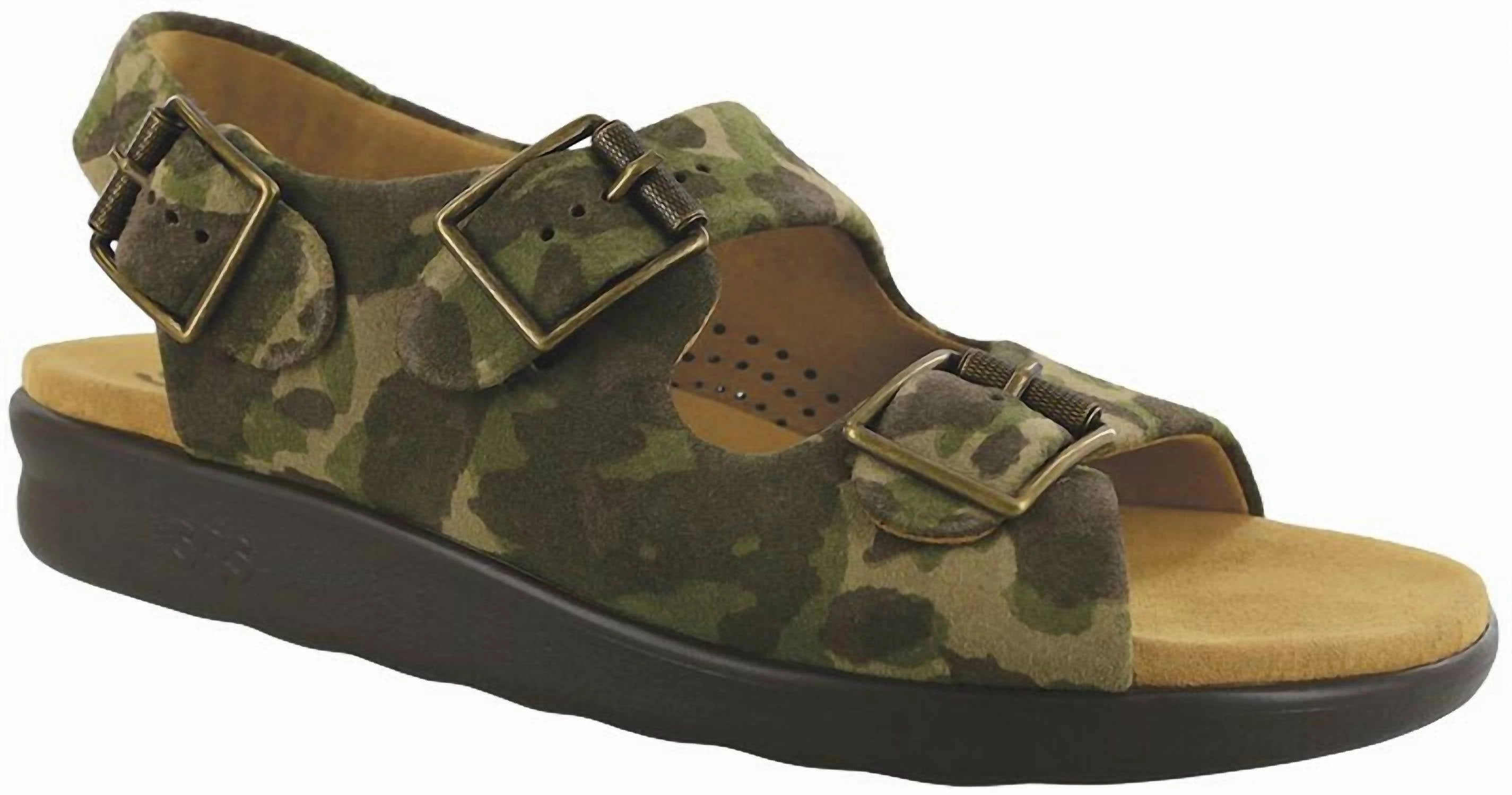 Moisture Wicking Fabric Anti Odor Men's Bravo Heel Strap Sandal In Camo