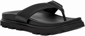 Men's Capitola Flip Flops In Black Anti Fatigue Rain Light
