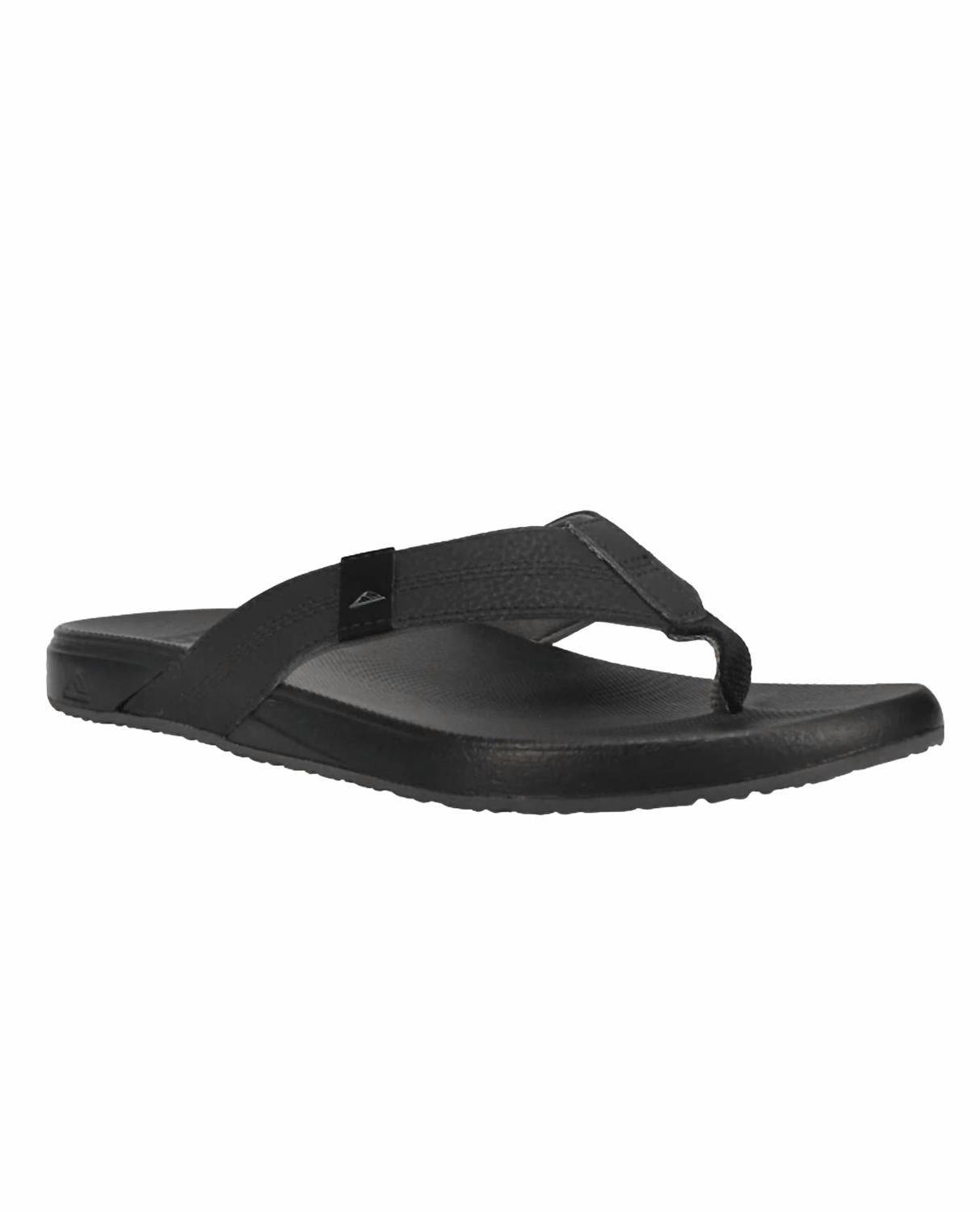 Casual Appeal Weatherproof Coating Men's Cushion Bounce Phantom Flip Flops In Black