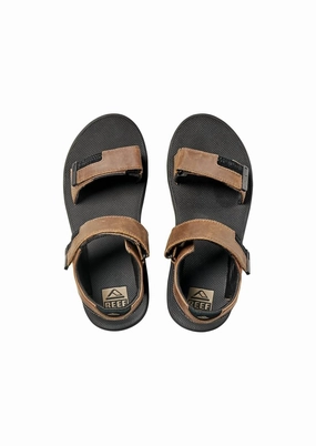 Men's Fanning Baja Sandal In Black Supportive Travel Shoes.