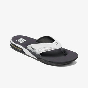 Elegant Summer Footwear Comfy Wear Men's Fanning Flip-Flop With Built-In Bottle Opener In Grey/white