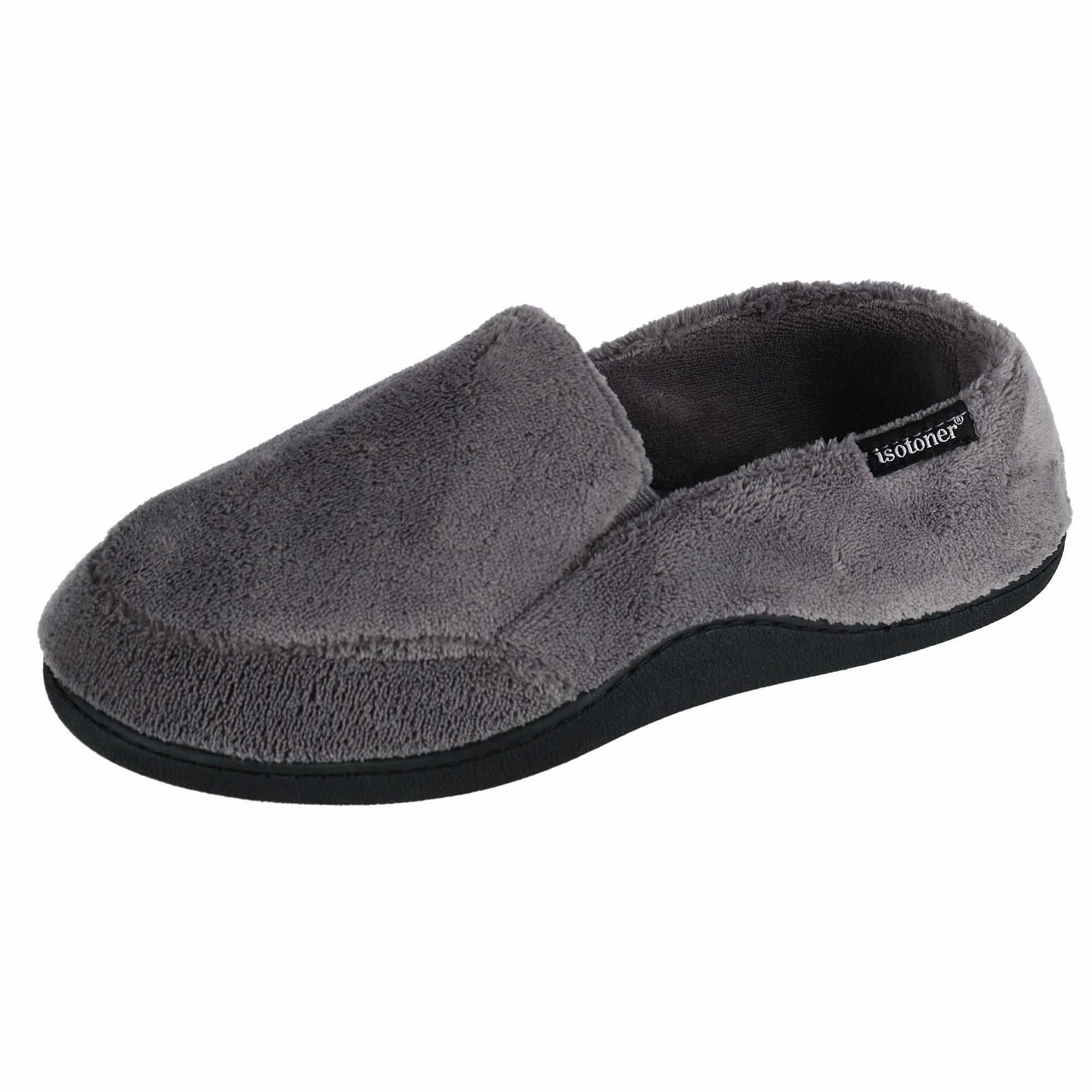 Men's Microterry Memory Foam Indoor/Outdoor Slip-On Slippers Water-Resistant Slides