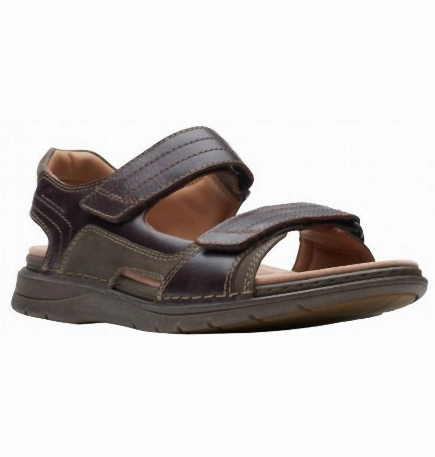 Padded Touch Sleek Flip-flops Men's Nature Trek Sandals In Mahogany