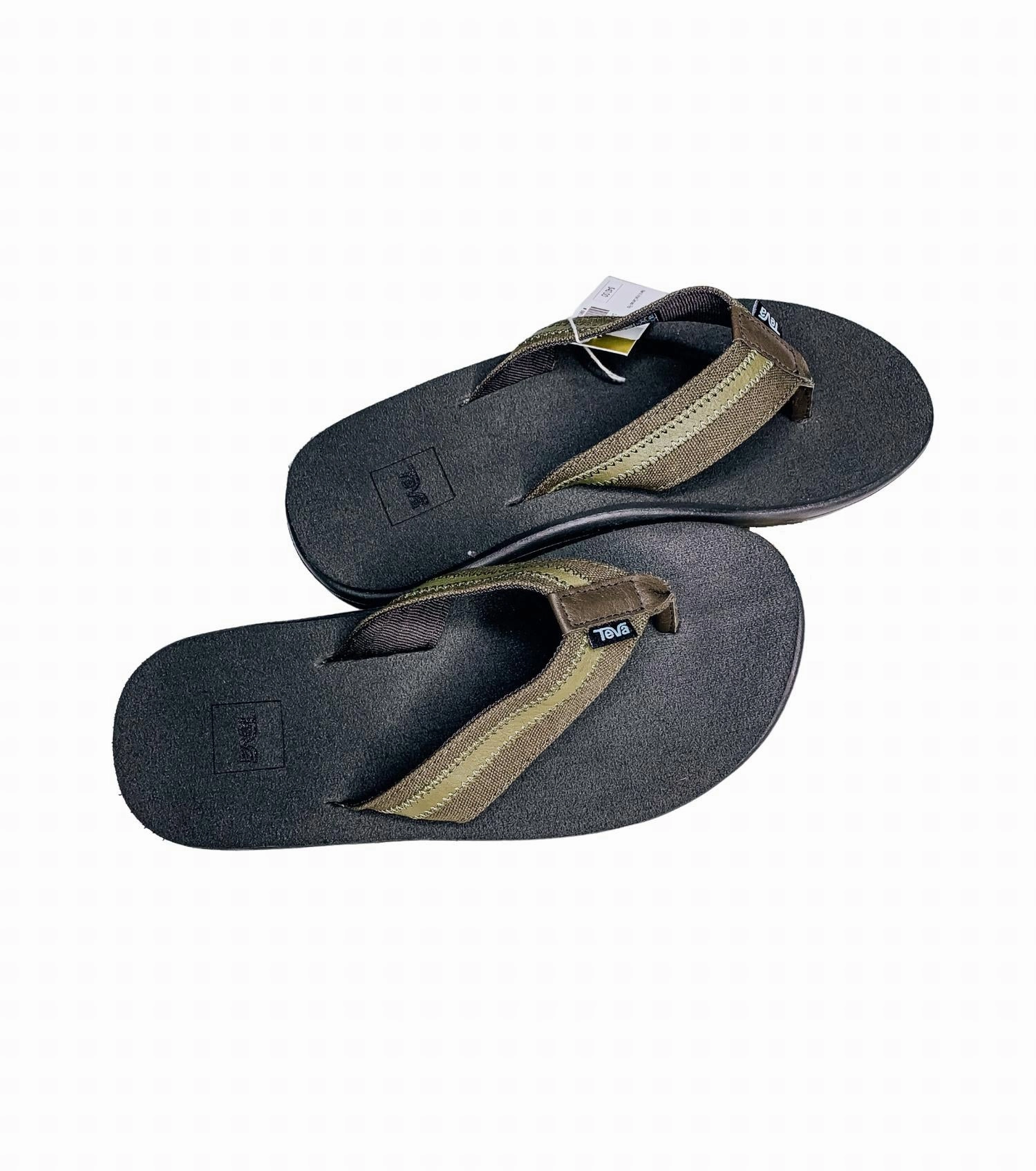 Men's Voya Canvas Flip Flop In Dark Olive Outdoor Sandals