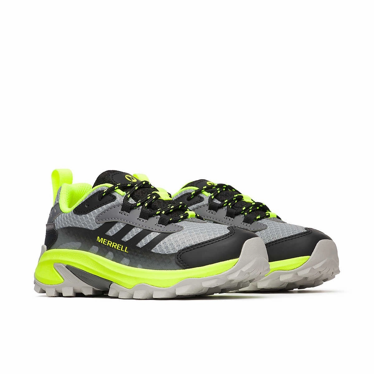 Merrell Moab Speed Low MK268068 Sneakers Kids  Gray Waterproof Shoes VER415 Mobility Ease Creek Path