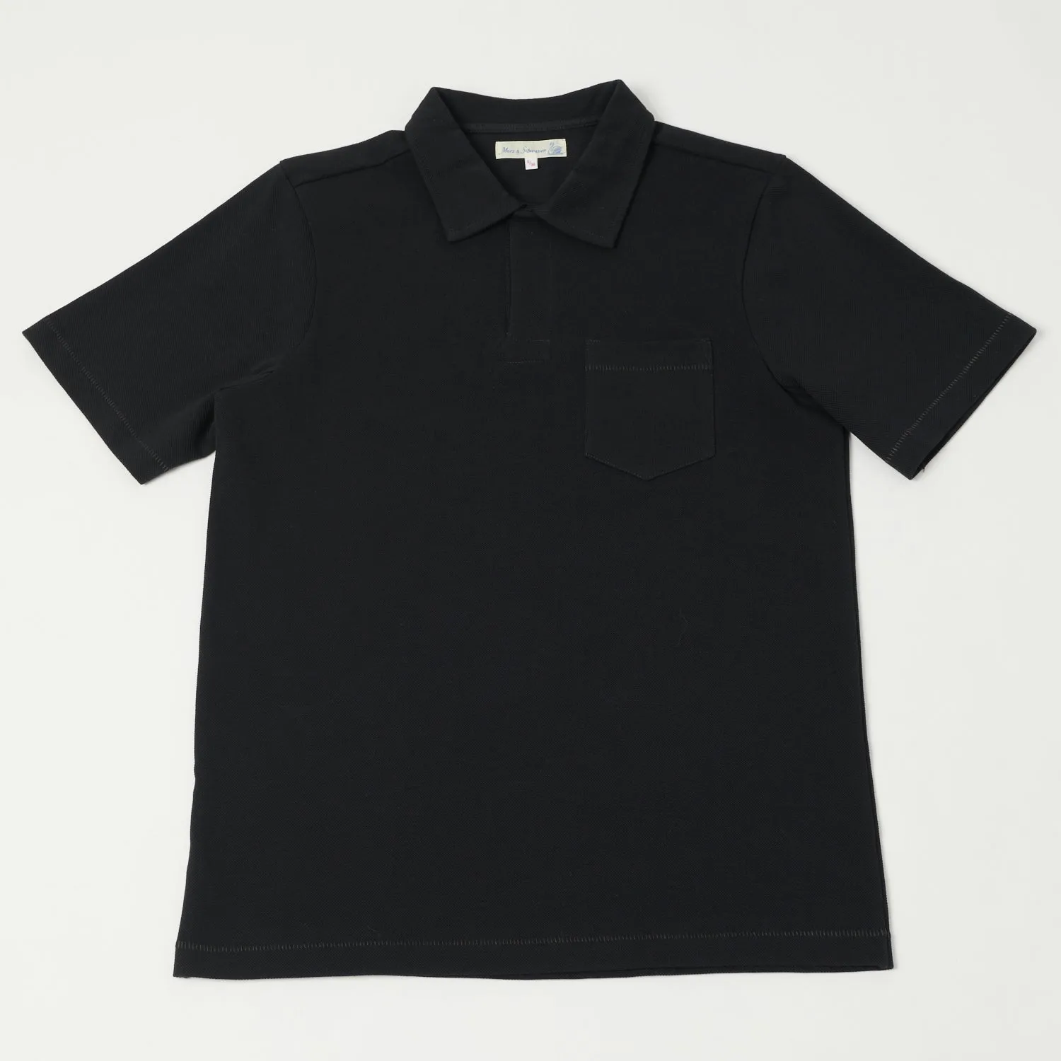 Merz b. Schwanen 2PKPL Pocket Polo Shirt - Charcoal Breathable Design Relaxed Neckline