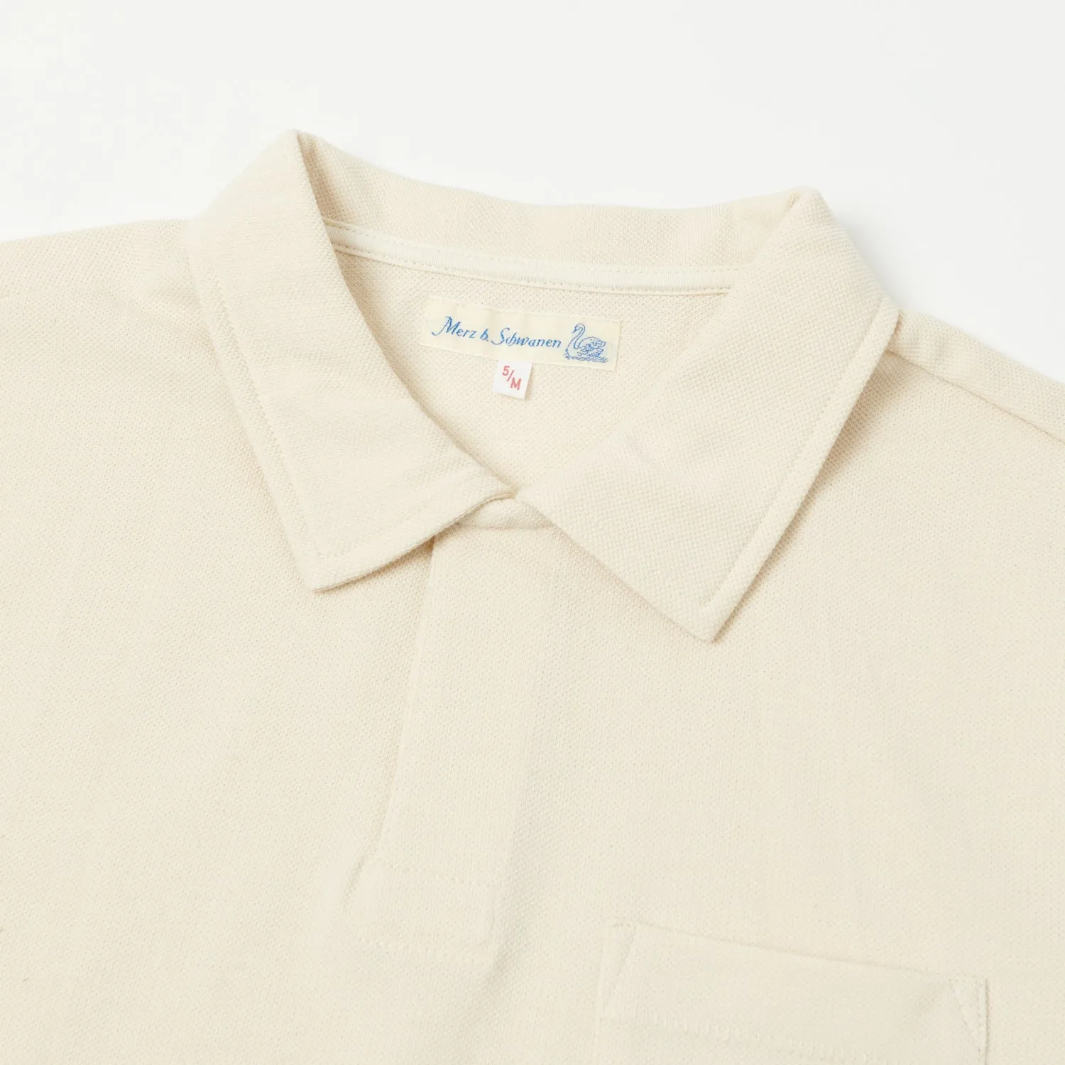 Merz b. Schwanen 2PKPL Pocket Polo Shirt - Nature Layerable Style
