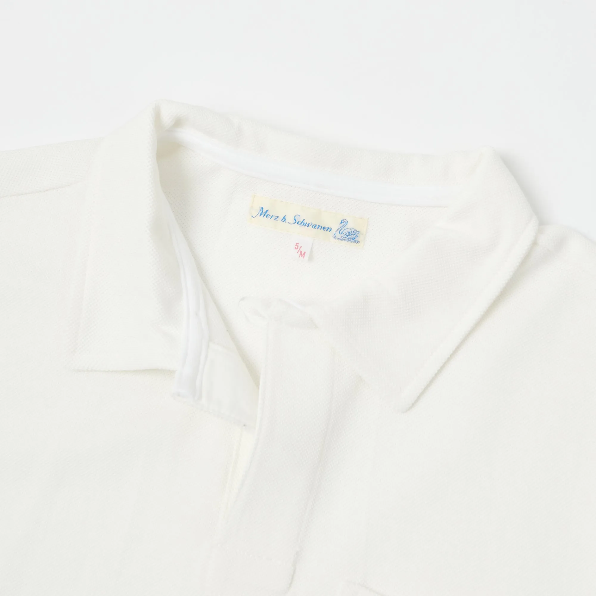 Merz b. Schwanen 2PKPL Pocket Polo Shirt - White Colorfast Construction