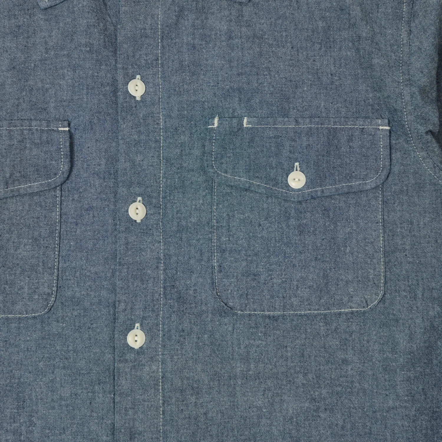 Premium Feel Merz b. Schwanen 'Good Basics' Classic Chambray Shirt - Denim Blue