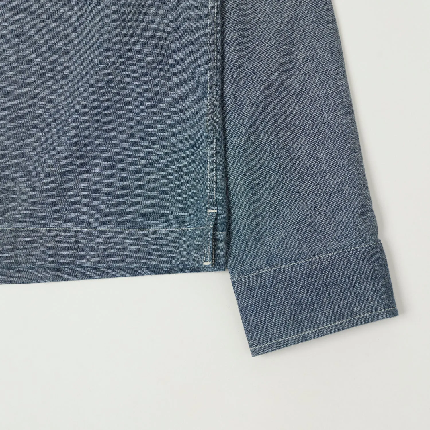 Cozy Option Chill Wear Merz b. Schwanen 'Good Basics' Classic Chambray Shirt - Denim Blue