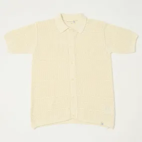 Merz b. Schwanen 'Good Basics' Crochet Polo Shirt - Nature Comfortable apparel