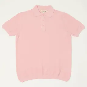 Merz b. Schwanen 'Good Basics' Plant Based Knitted Polo Shirt - Dusted Pink Active Fashion