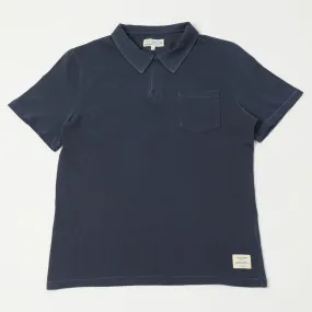 Stylish Comfort Merz b. Schwanen 'Good Basics' Polo Shirt - Denim Blue
